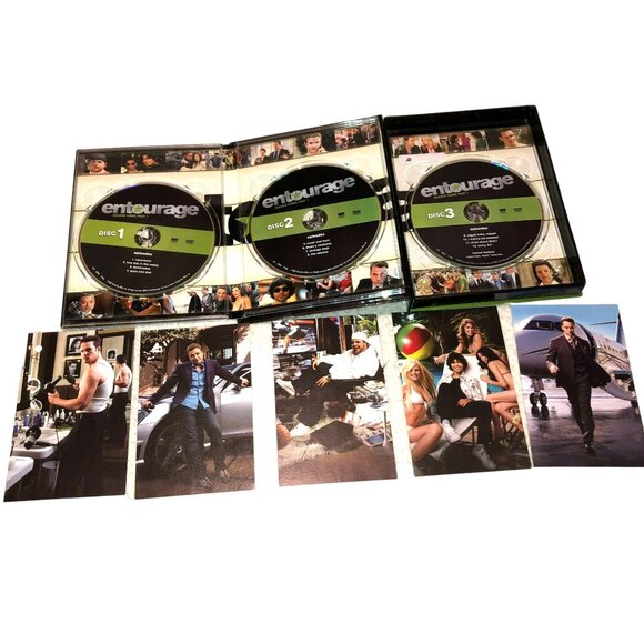 ENTOURAGE COMPLETE SEASON 3 PART 1 WITH 5 POST CARDS OF MAIN CHARACTERS HBO - Picture 3 of 3